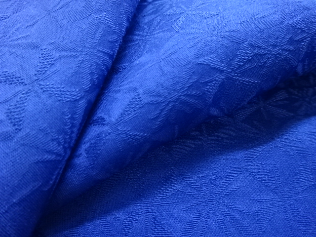  抽象模様織出し一ツ紋色無地着物